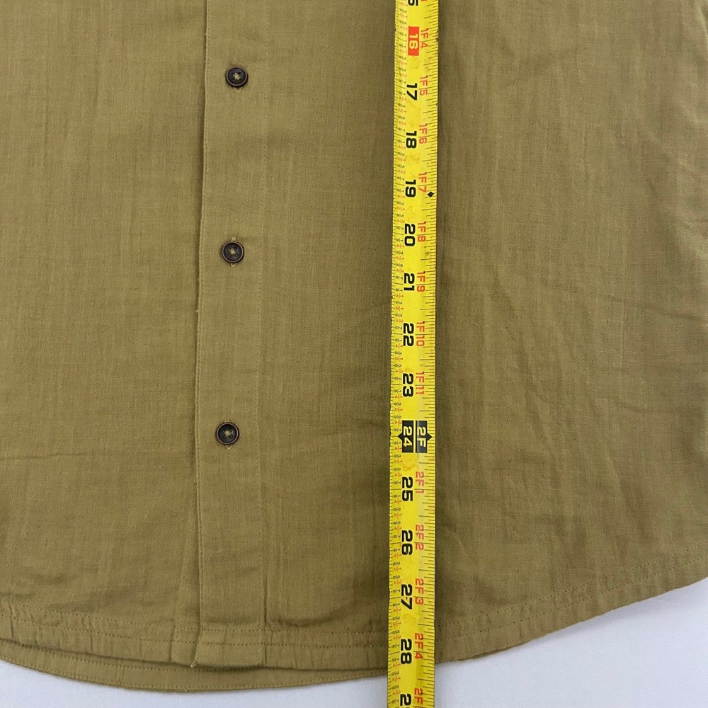 Pact Shirt Womens Medium Olive Green Organic Cotton Long Sleeve Button Down - Picture 7 of 8